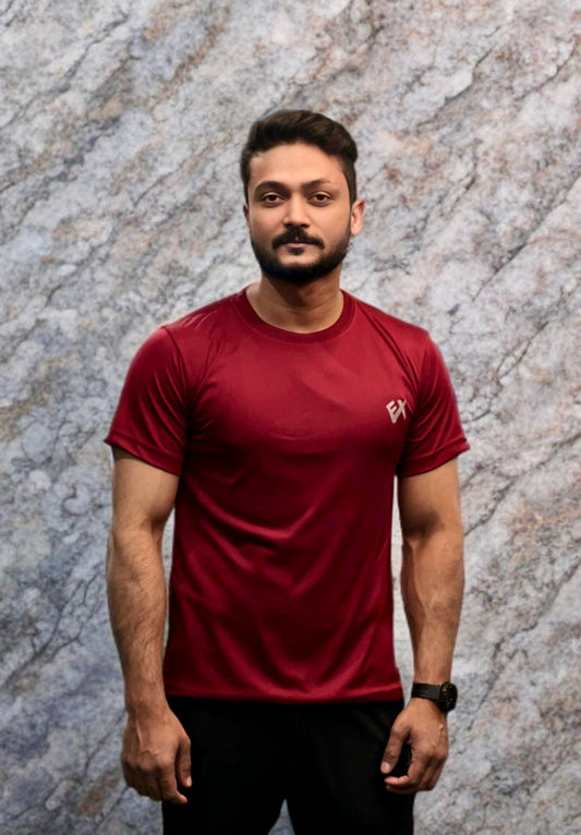 SmoothFit Polyester Tee (Maroon)