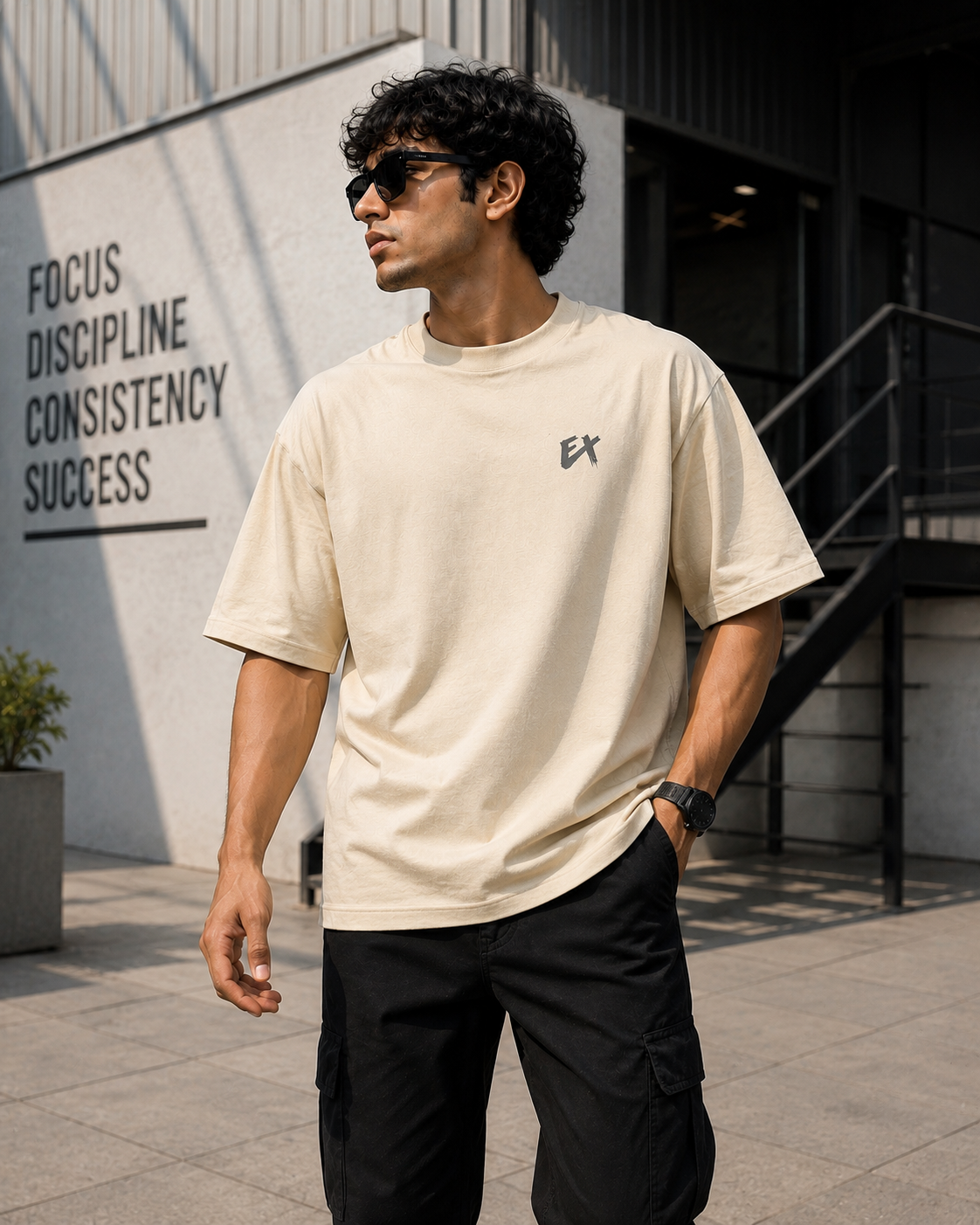 Beige Balance Oversized T-Shirt