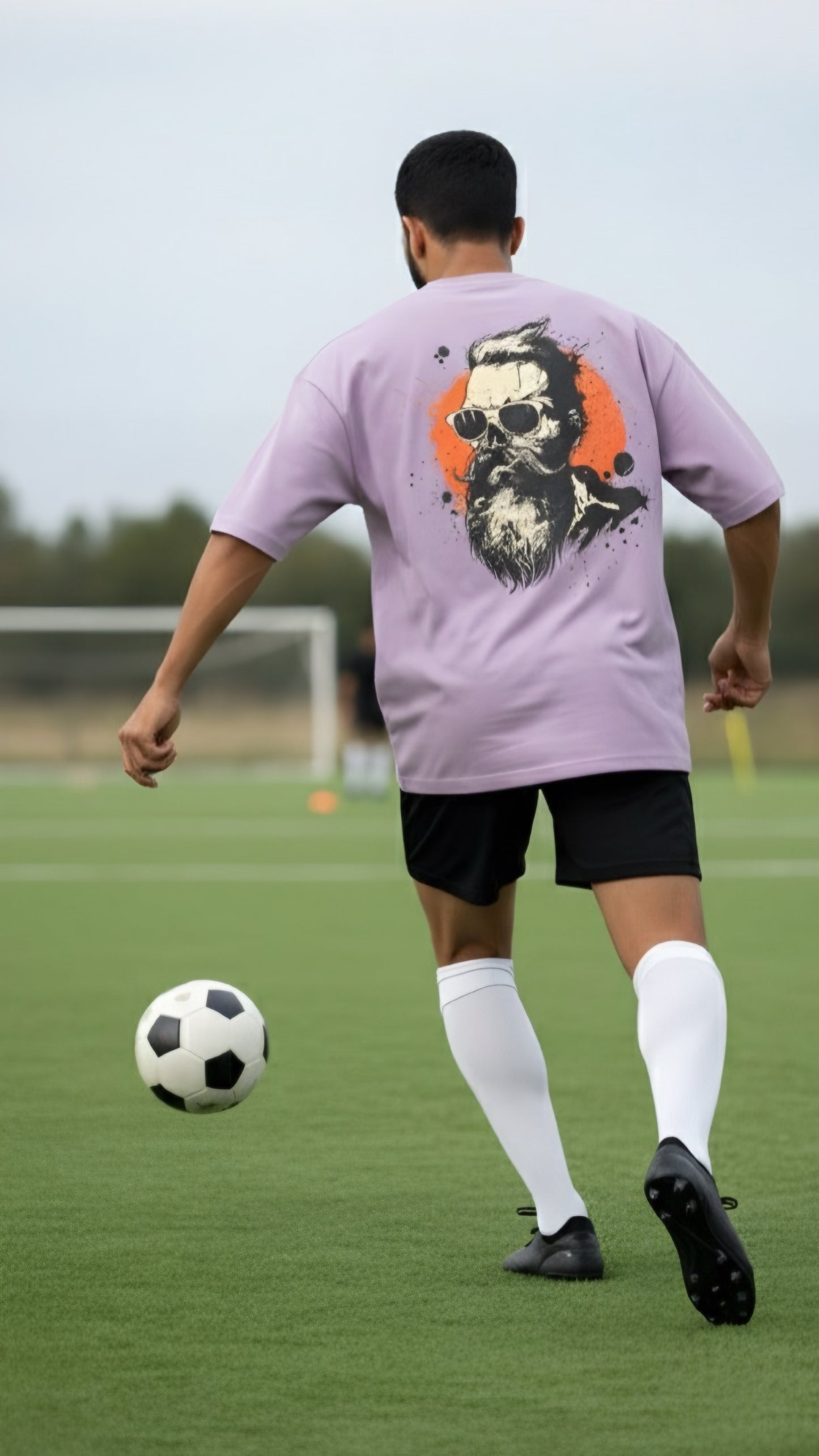 EX Signature Street Style Oversize Printed T-shirt (Lavender)