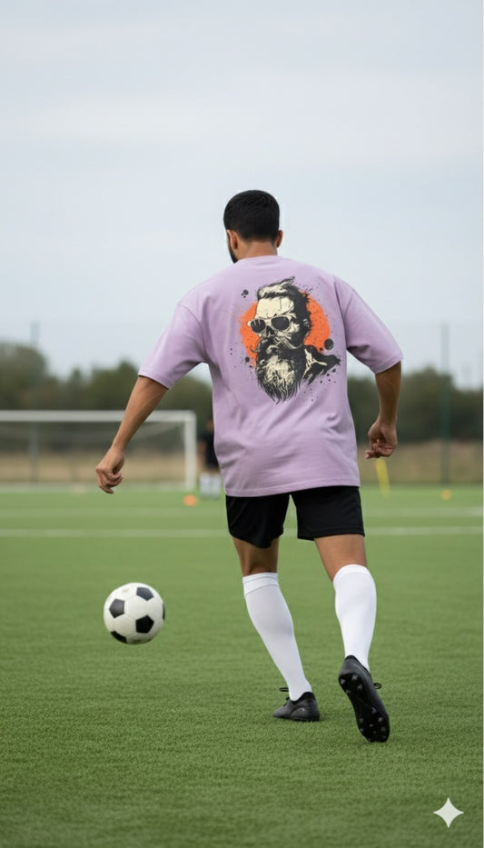 Street Style Oversize Printed Tshirt Lavender