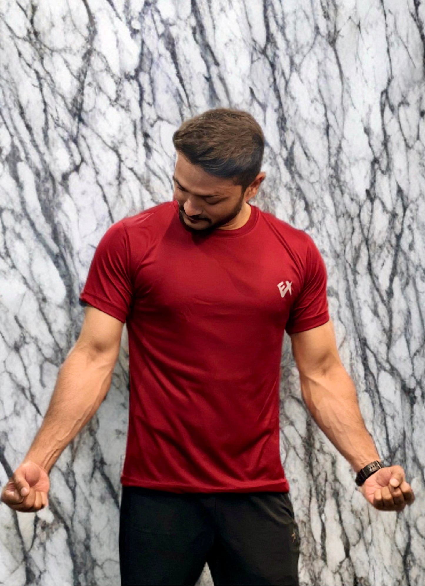 SmoothFit Polyester Tee (Maroon)