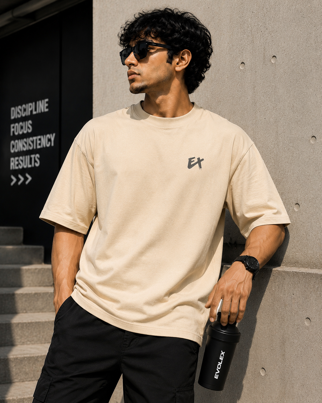 Beige Balance Oversized T-Shirt