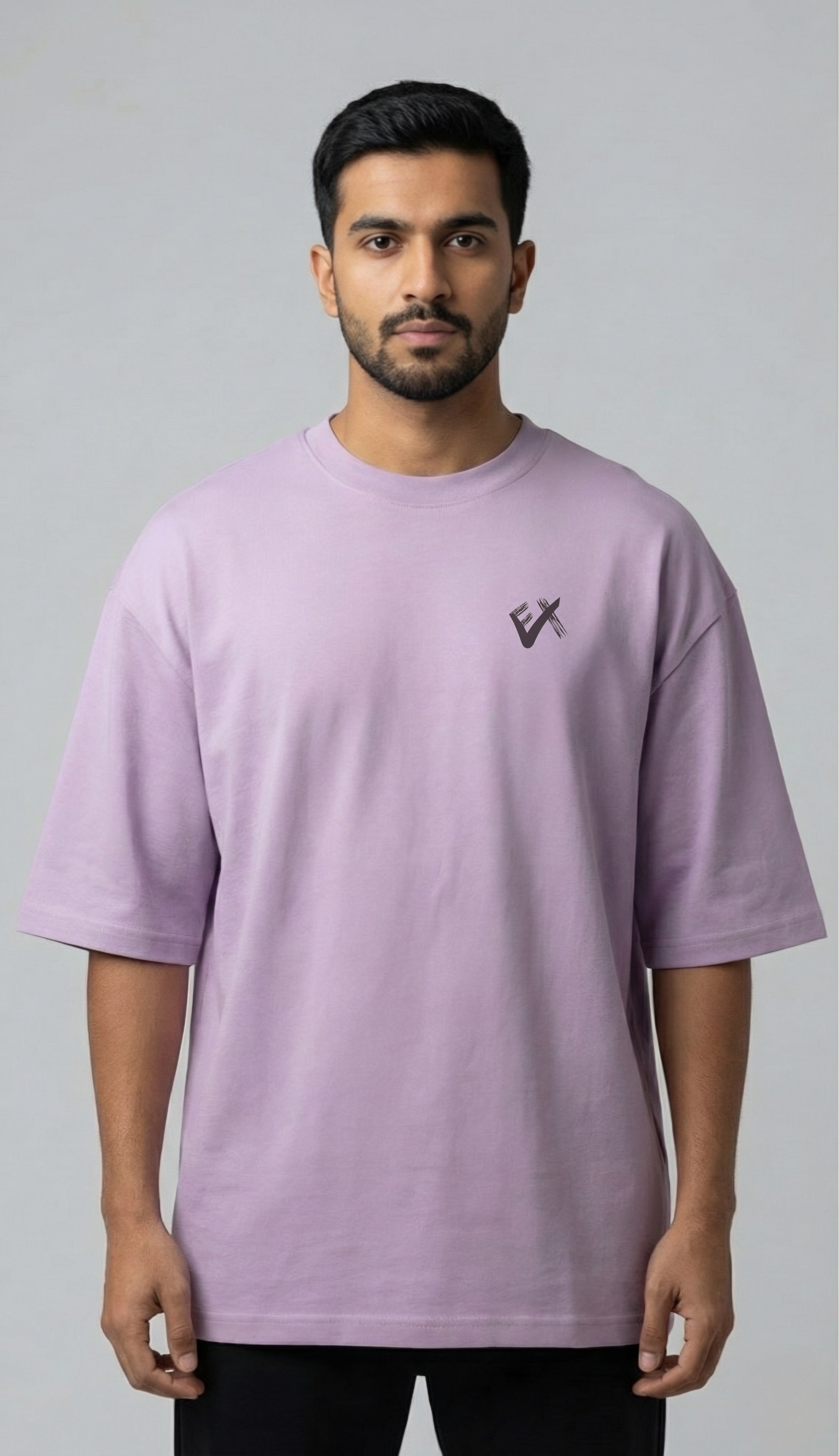 EX Signature Street Style Oversize Printed T-shirt (Lavender