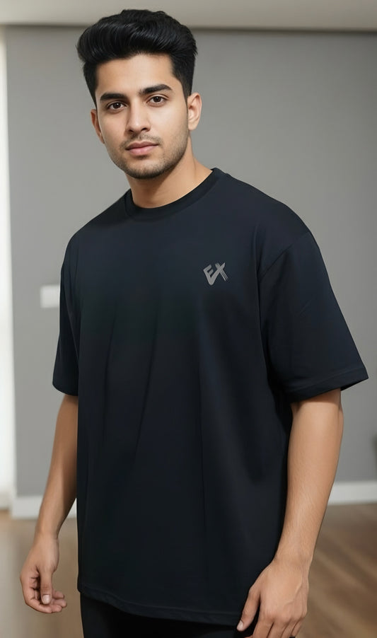 EX Premium Oversized Cotton T-shirt (Black)