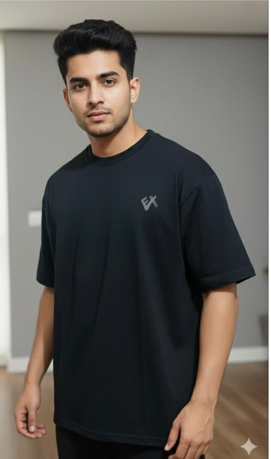 Evolvex Premium Oversized Cotton T-Shirt Black